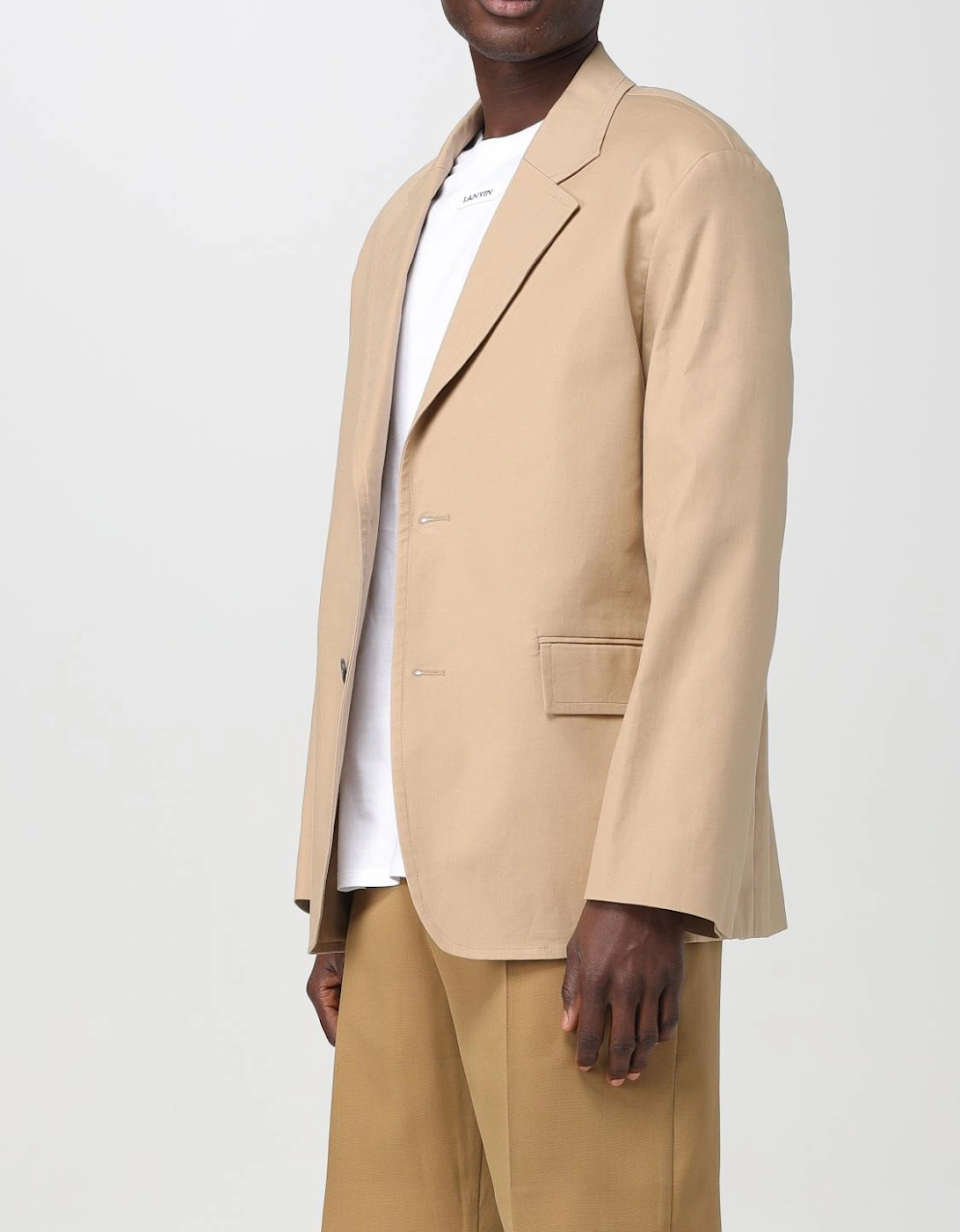 Relaxed Fit Cotton Suit Jacket