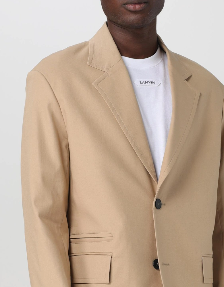 Relaxed Fit Cotton Suit Jacket