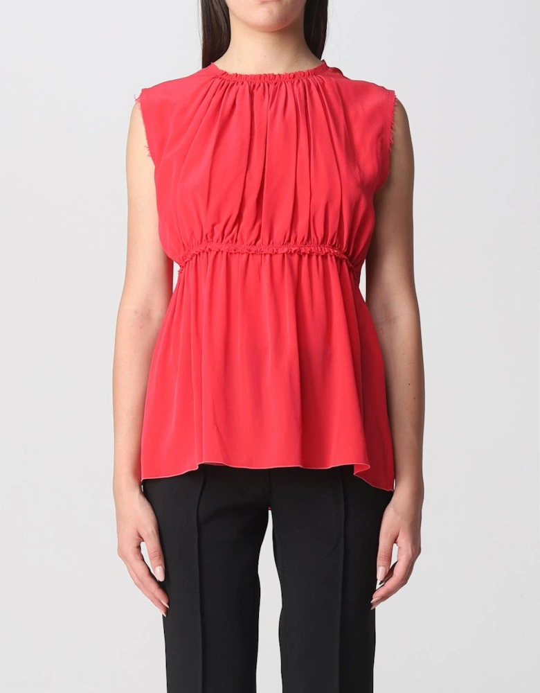 Sleeveless Silk Blouse