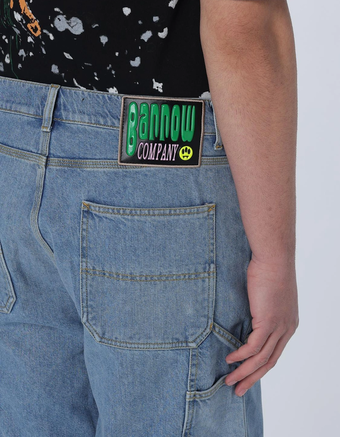 Denim Shorts Relaxed Fit Multiple Pockets