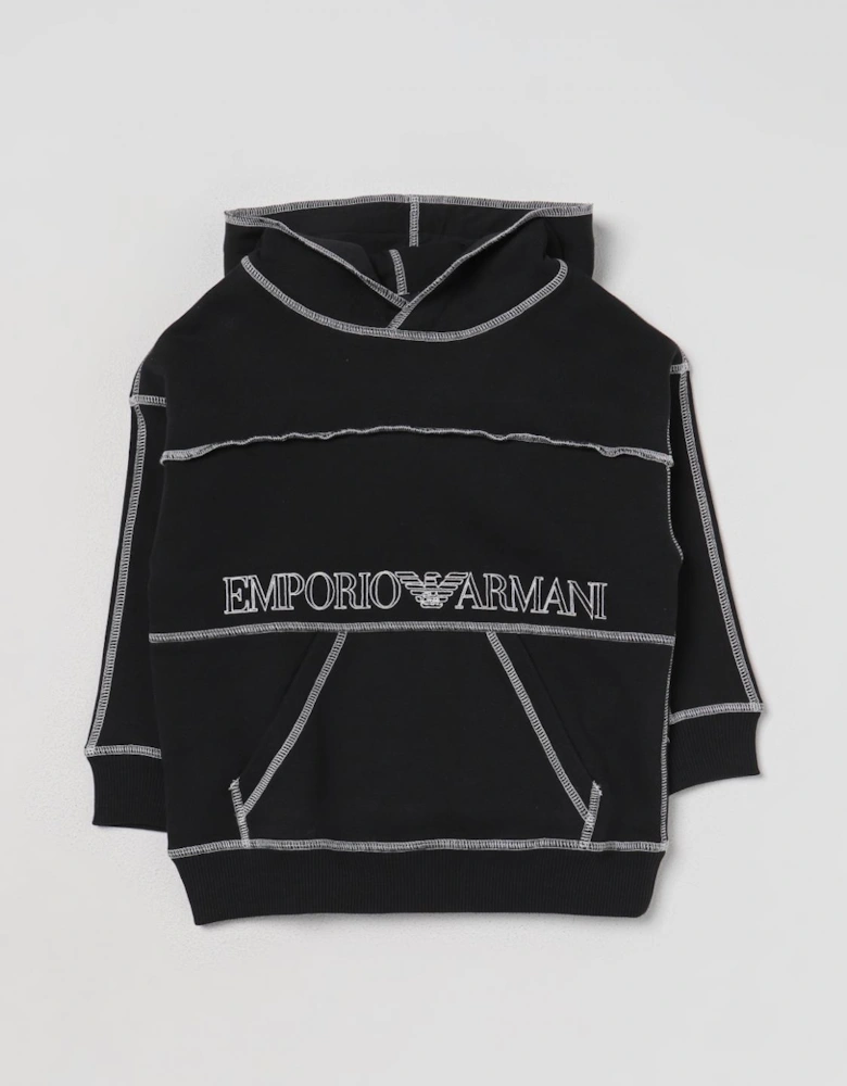 Kids Hoodie Contrast Stitch