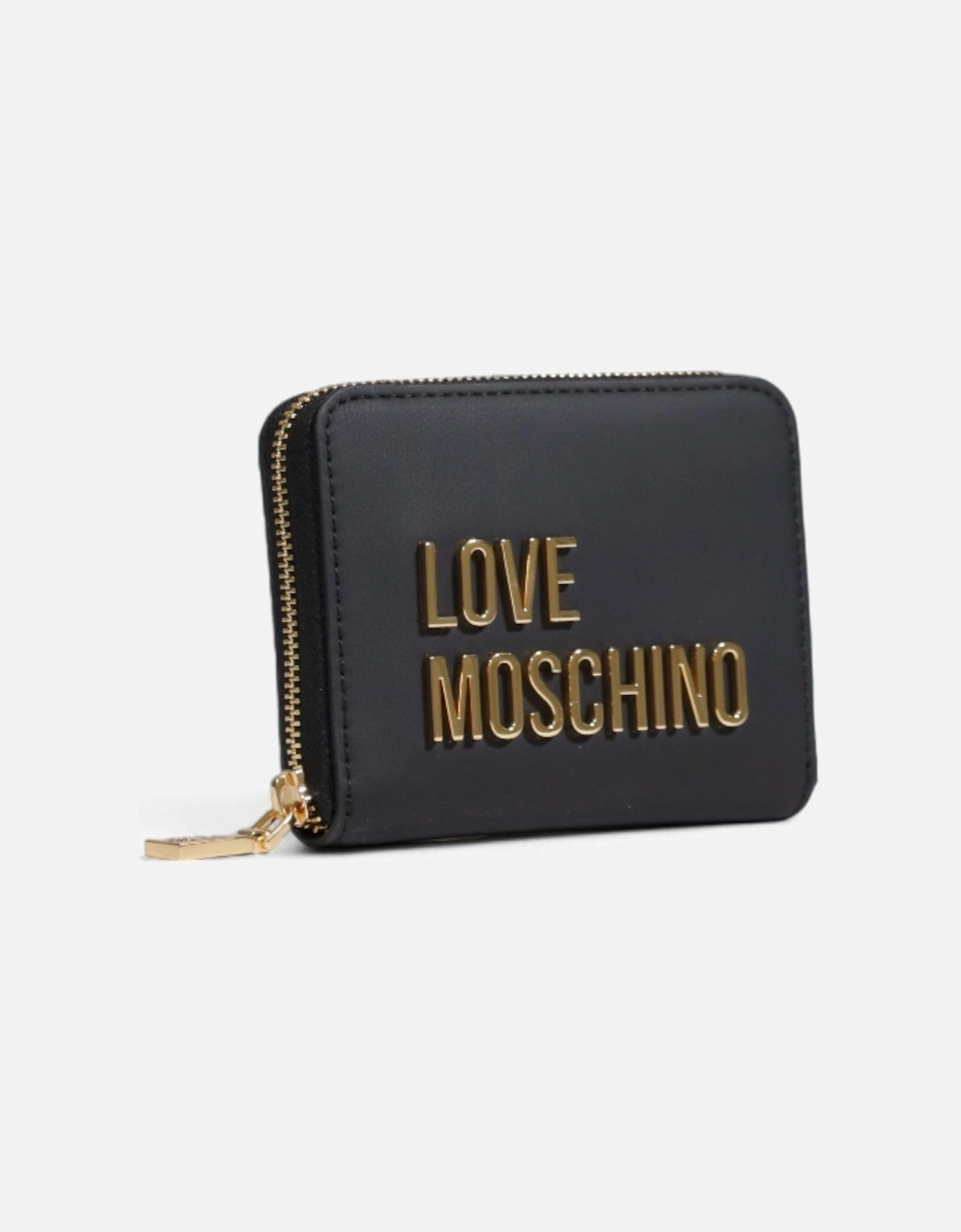 Love Black Leather Wallet with Gold Logo