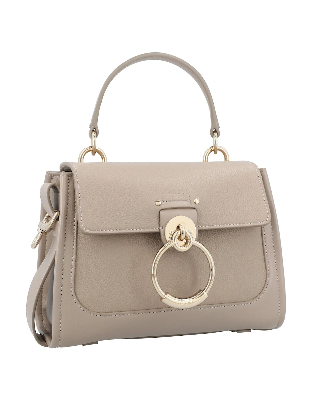 Top Handle Flap Closure Handbag with Removable Shoulder Strap