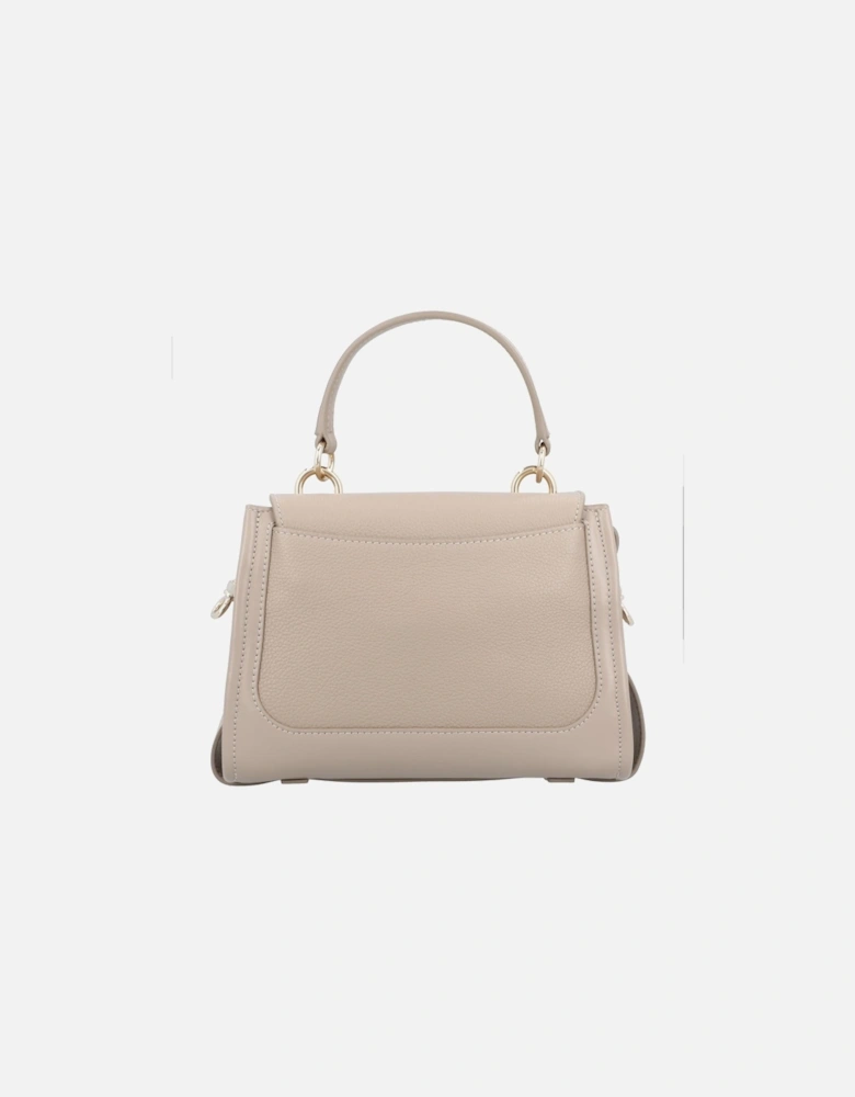 Top Handle Flap Closure Handbag with Removable Shoulder Strap