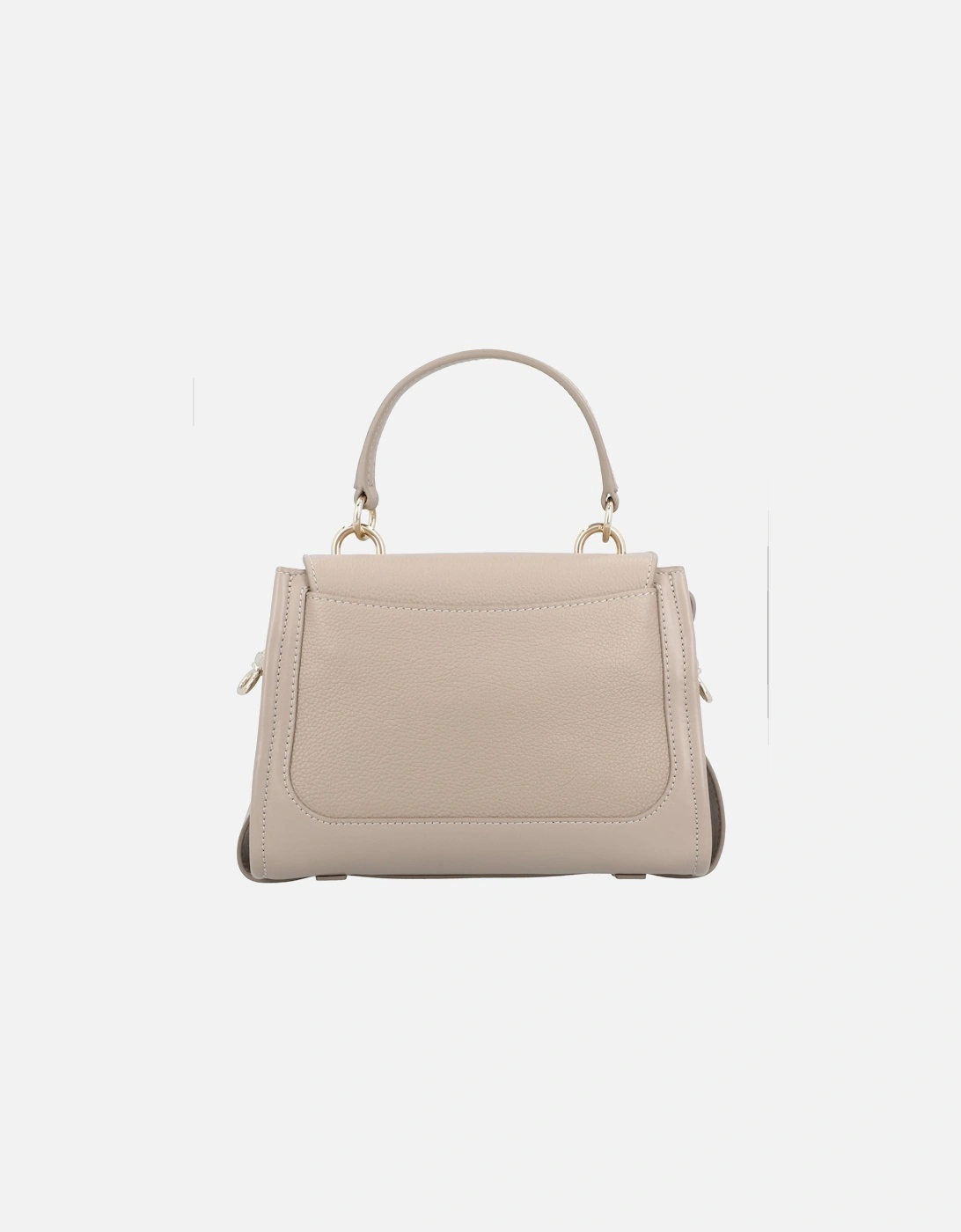 Top Handle Flap Closure Handbag with Removable Shoulder Strap