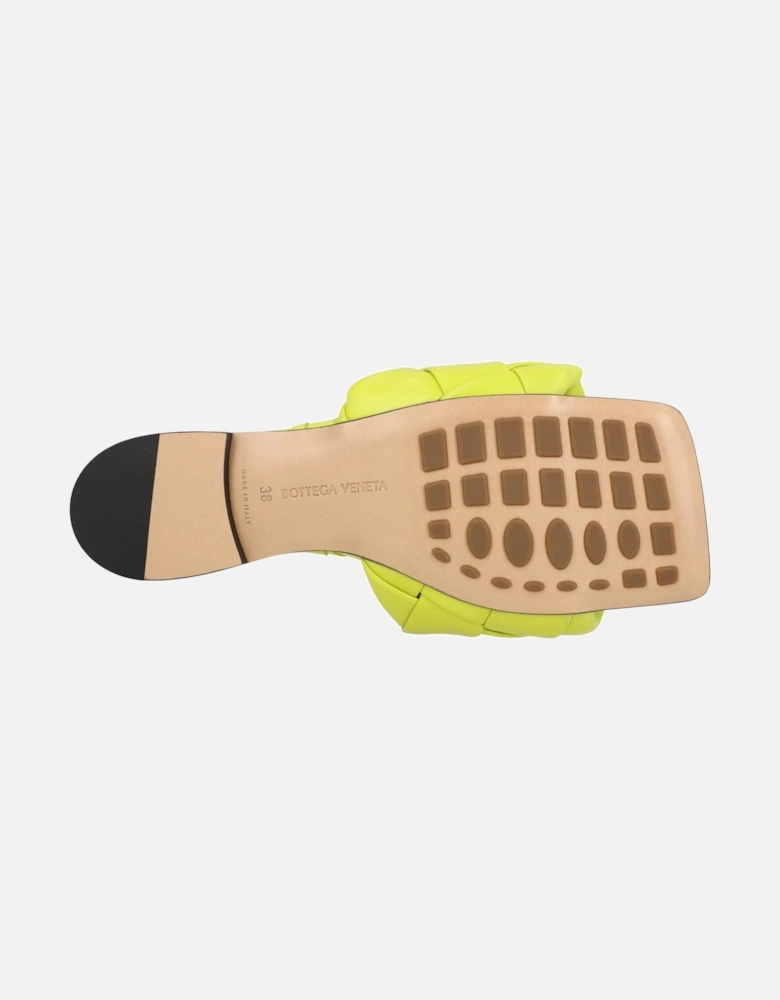 Intrecciato Leather Flat Sandals with Rubber-Injected Outsole