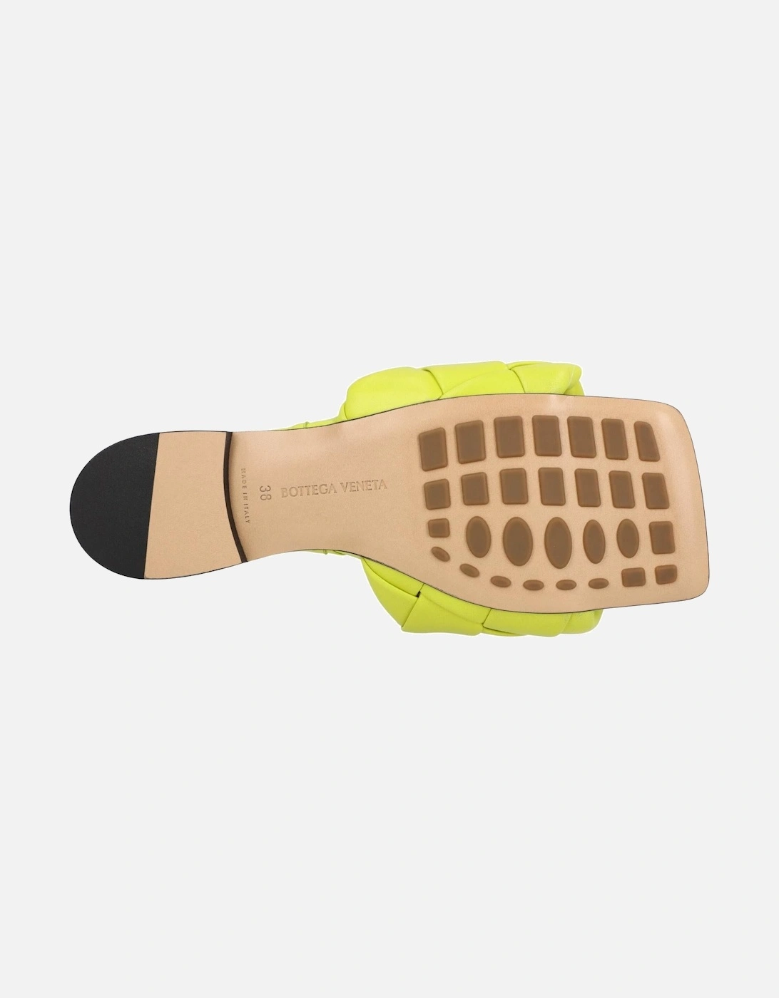 Intrecciato Leather Flat Sandals with Rubber-Injected Outsole