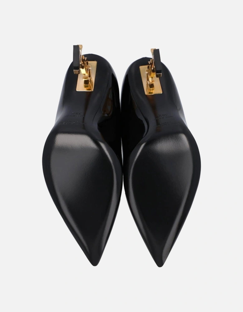 Patent Leather Metal Heel Pumps