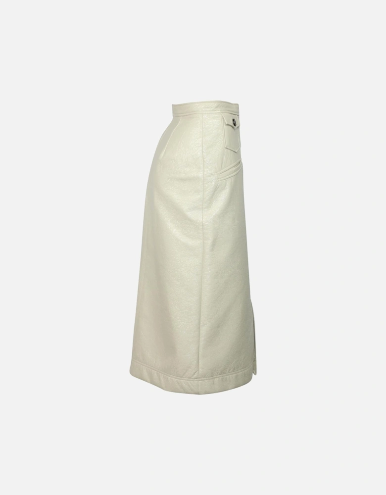Patent Leather Midi Pencil Skirt