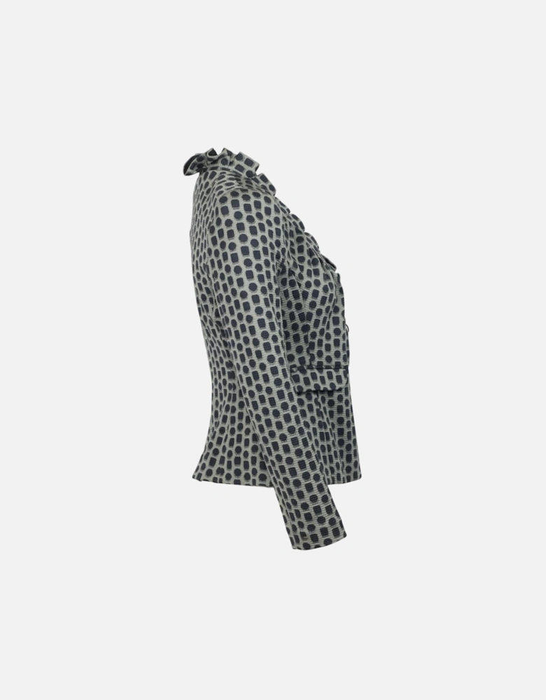 Structured Blazer Geometric Pattern