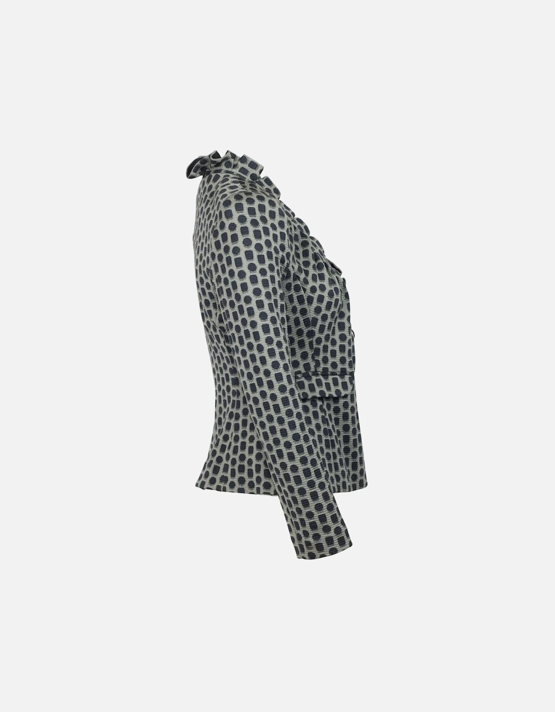 Structured Blazer Geometric Pattern
