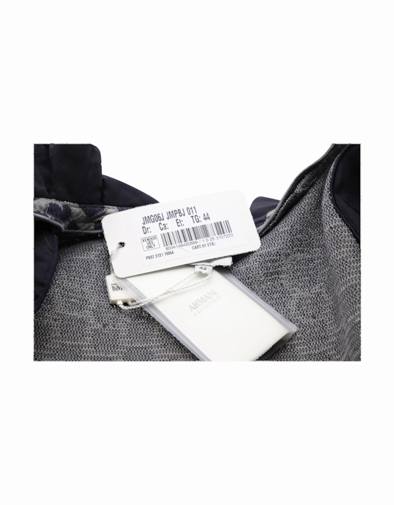 Structured Blazer Geometric Pattern