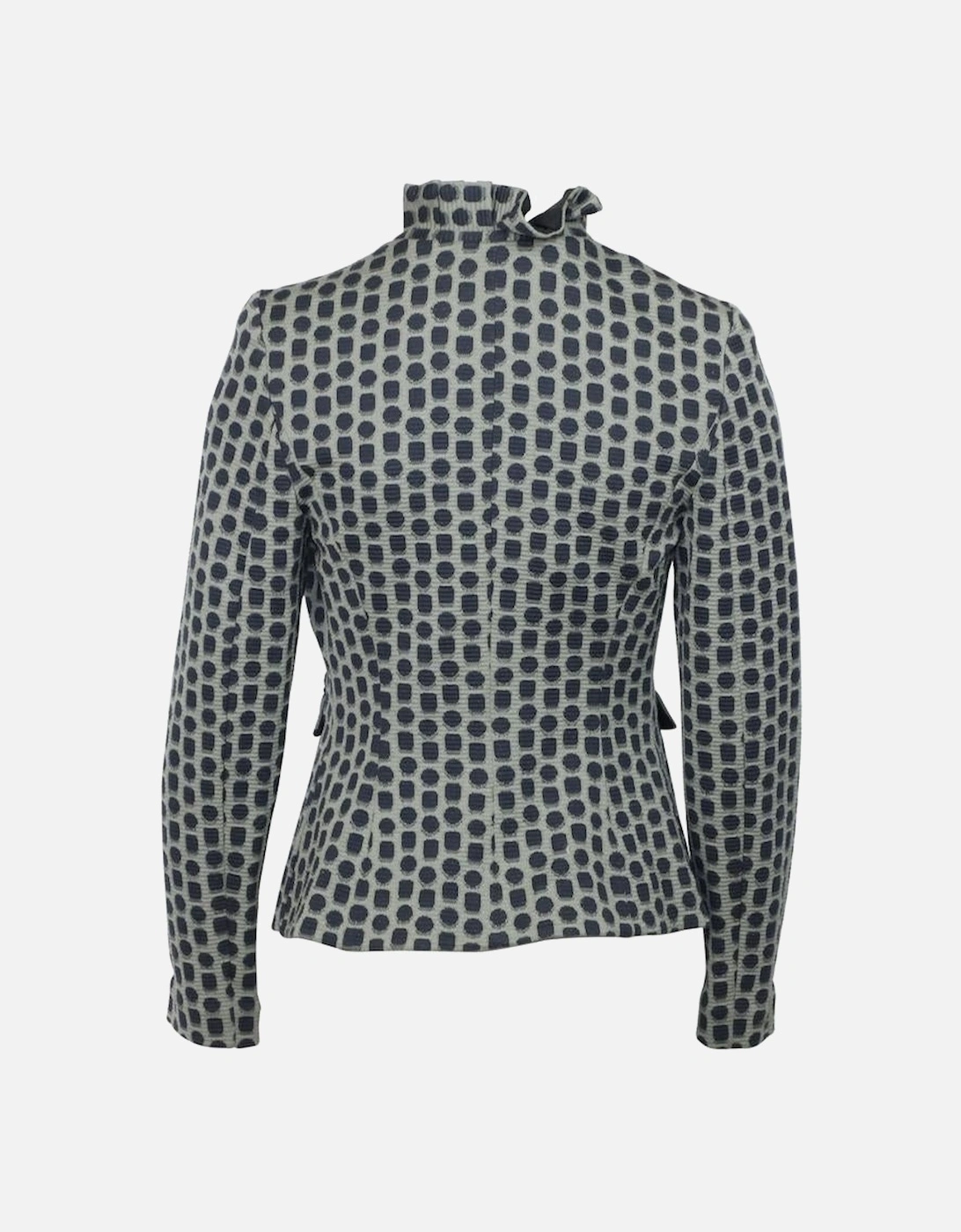 Structured Blazer Geometric Pattern