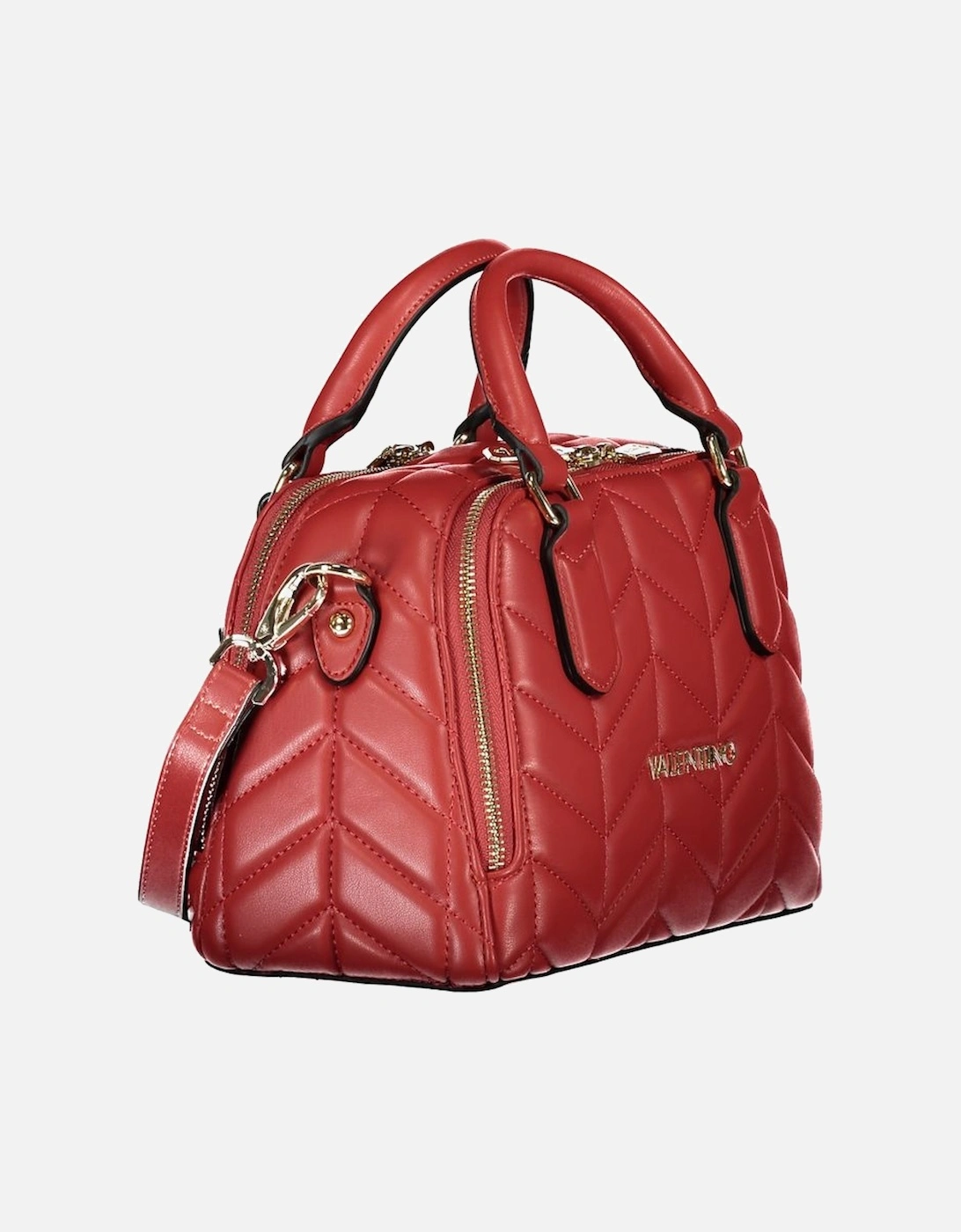 Chic Polyethylene Handbag with Versatile Straps and Secure Zip Closure