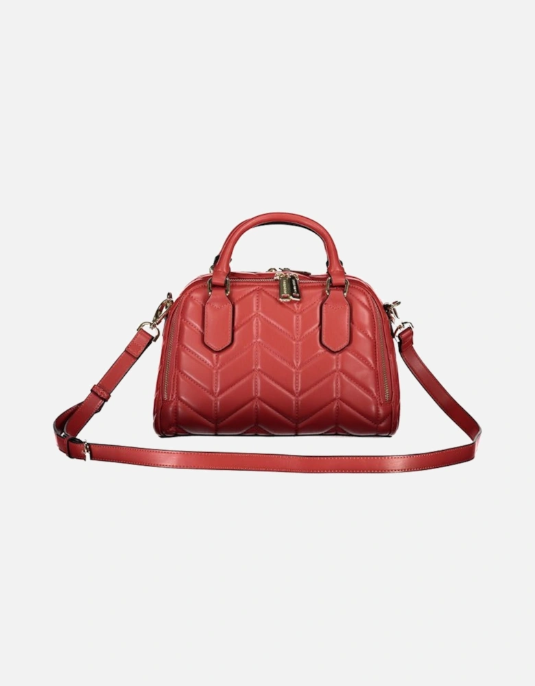 Chic Polyethylene Handbag with Versatile Straps and Secure Zip Closure