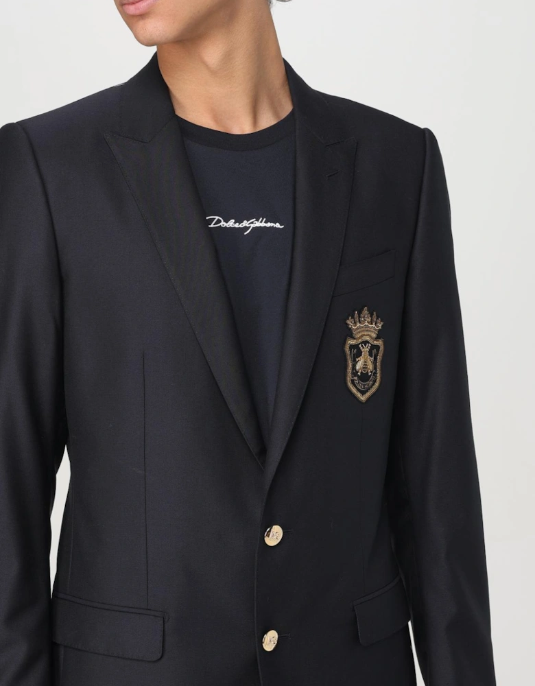 Embroidered Crest Blazer
