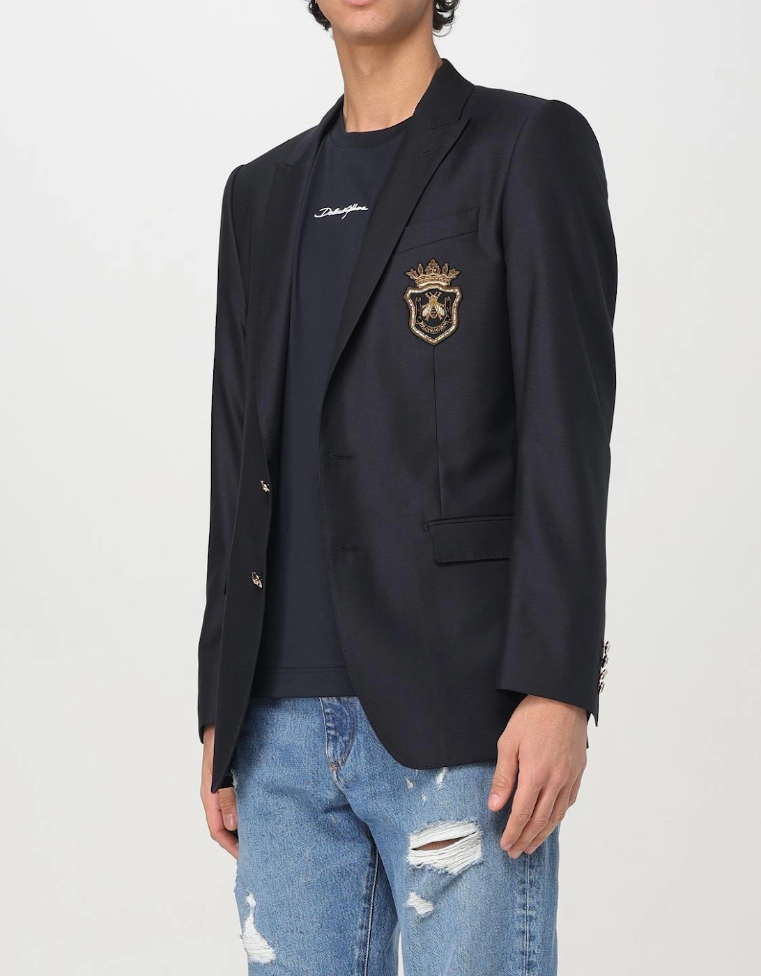 Embroidered Crest Blazer