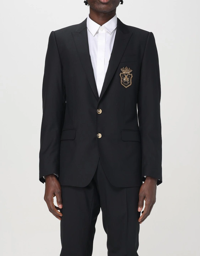 Embroidered Crest Blazer