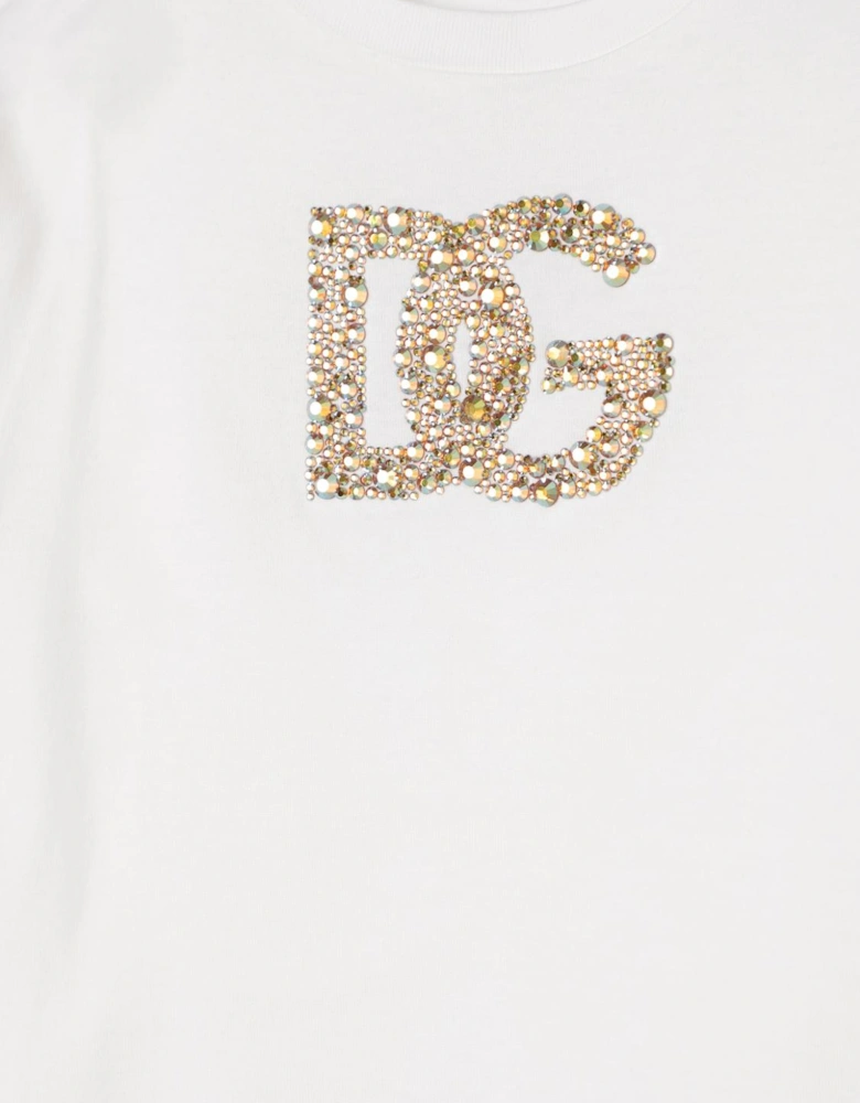 Girls Embellished Logo TShirt