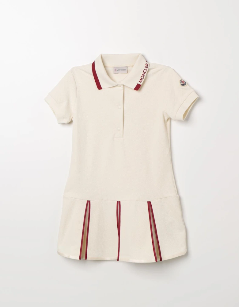 Kids Polo Dress Ribbed Texture
