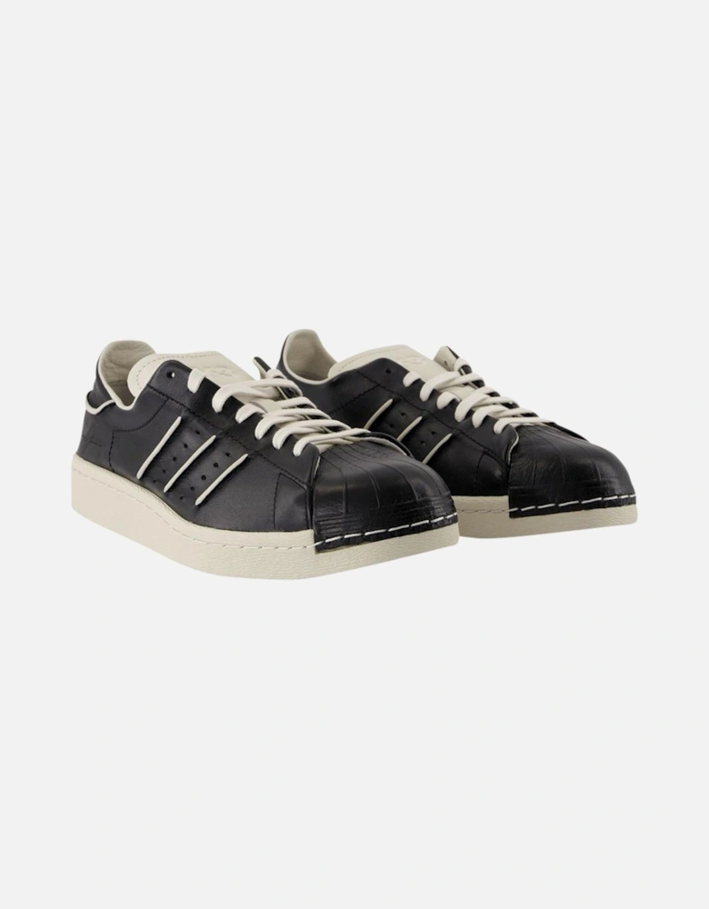 Leather Upper Low-Top Lace-Up Trainers for Everyday Wear