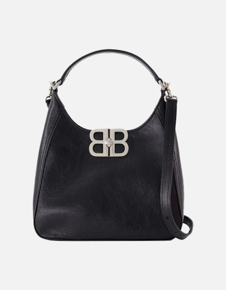 Convertible Leather Shoulder Bag with Top Handle and Adjustable Strap