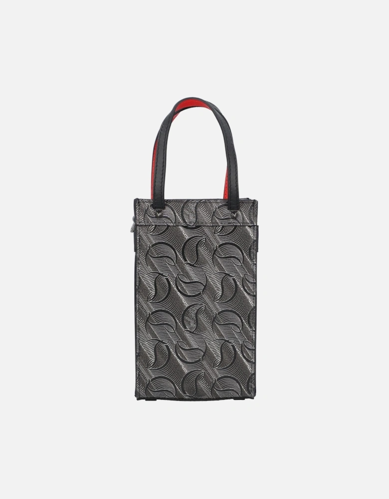 Printed Leather Tote Bag with Adjustable Shoulder Strap and Handle