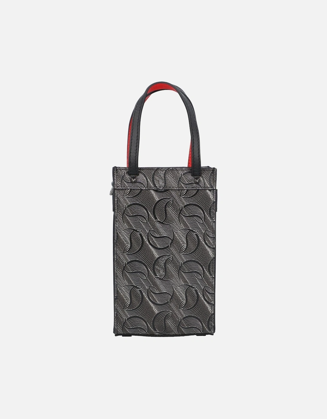 Printed Leather Tote Bag with Adjustable Shoulder Strap and Handle