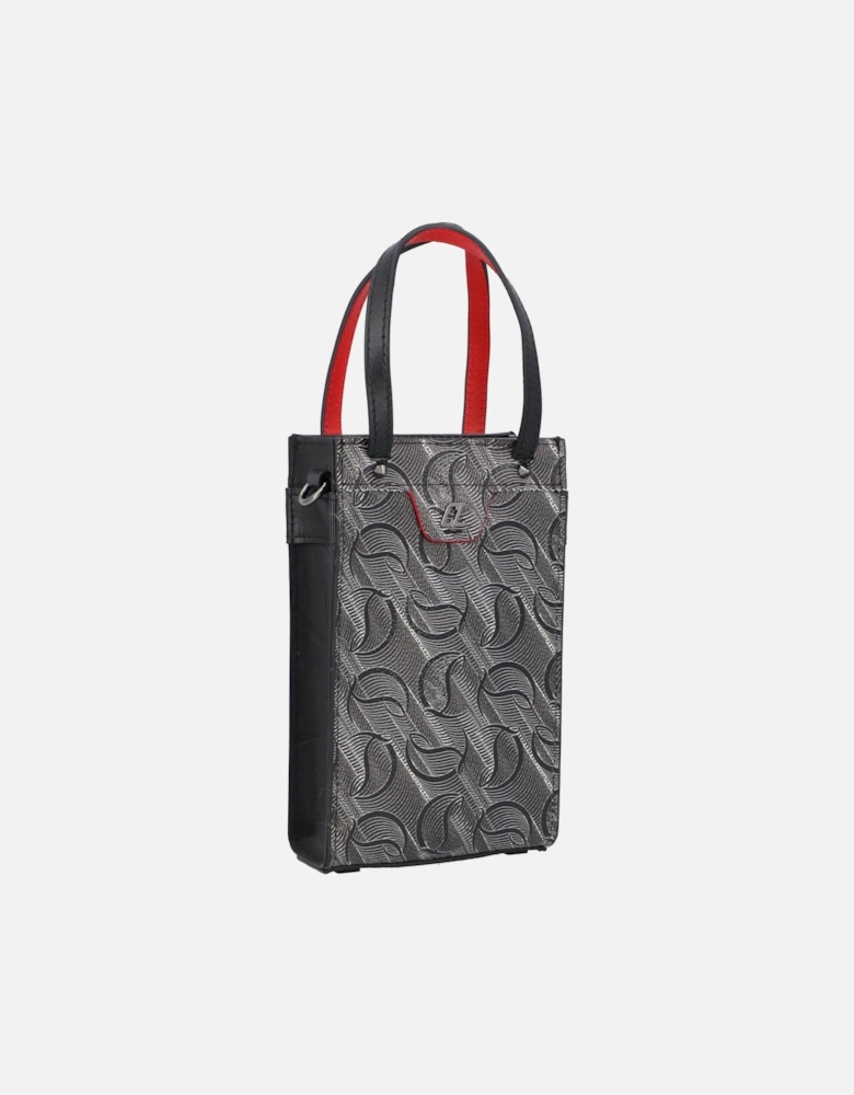 Printed Leather Tote Bag with Adjustable Shoulder Strap and Handle
