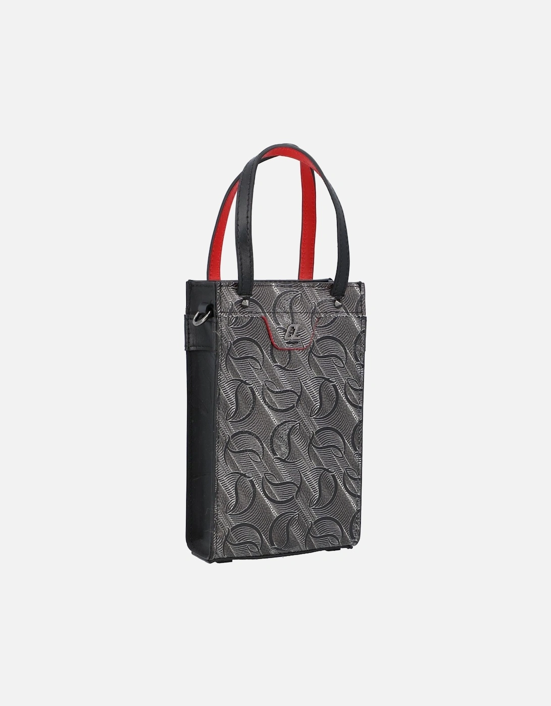 Printed Leather Tote Bag with Adjustable Shoulder Strap and Handle