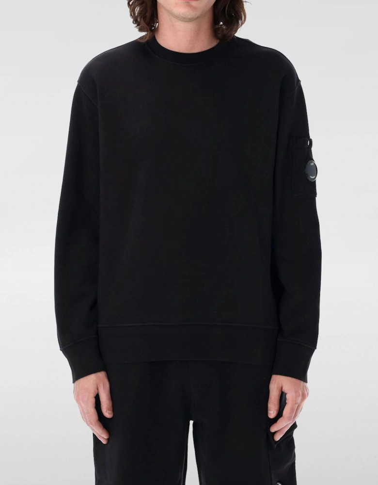 Crew Neck Sweatshirt Lens Goggle Pocket
