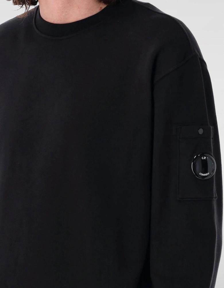 Crew Neck Sweatshirt Lens Goggle Pocket
