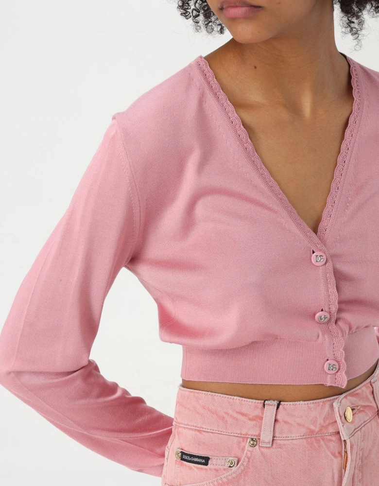 Cropped Knit Cardigan