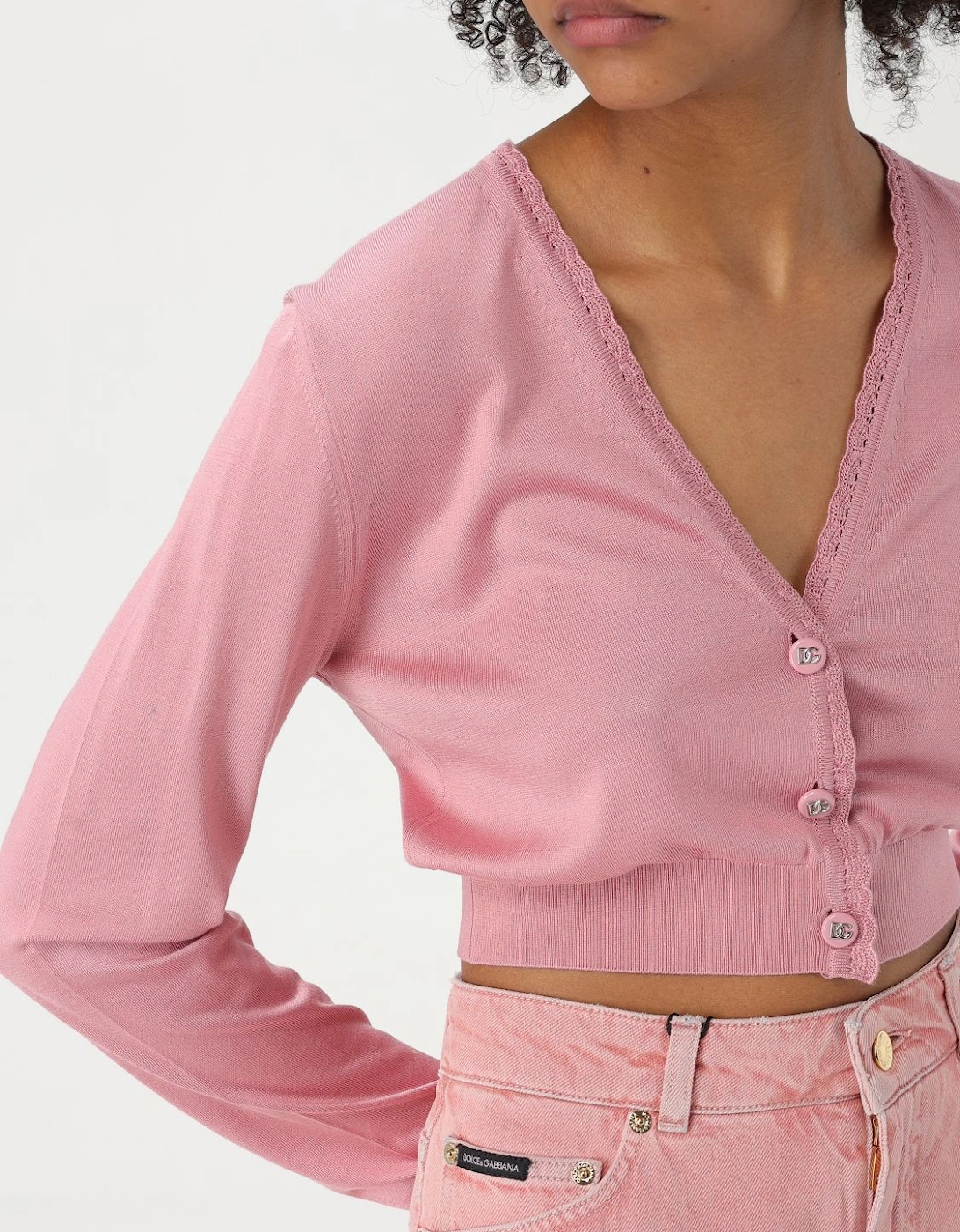 Cropped Knit Cardigan