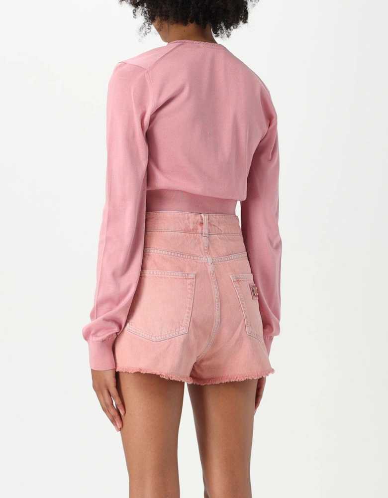 Cropped Knit Cardigan