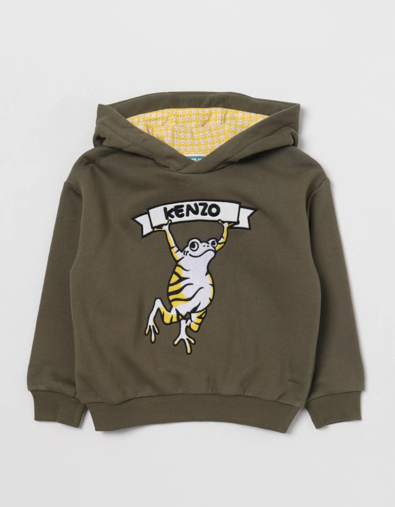 Kids Frog Appliqu Hoodie