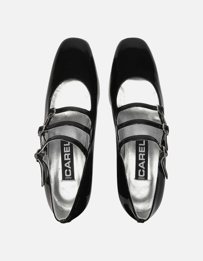 Elegant Court Shoes with Buckle Straps and Comfortable Block Heel