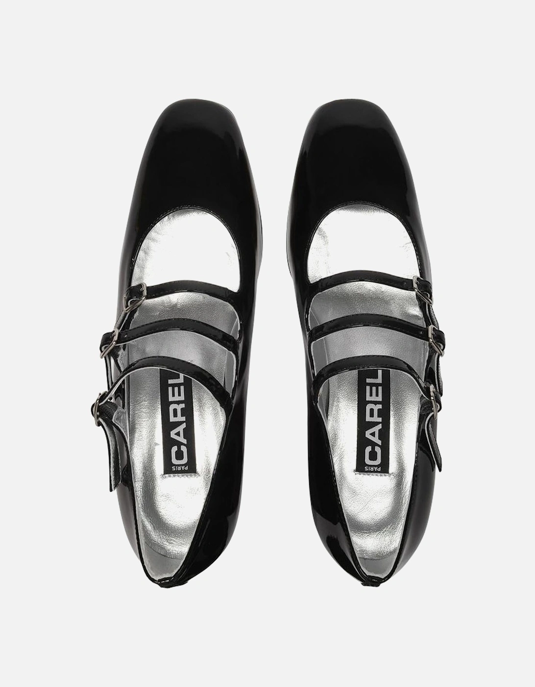 Elegant Court Shoes with Buckle Straps and Comfortable Block Heel