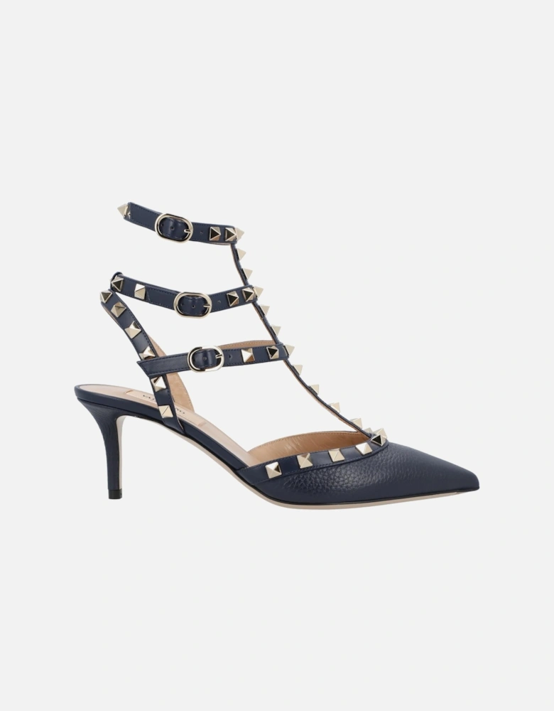 Elegant Pointed Toe Heels with Studded Ankle Straps for Formal Occasions