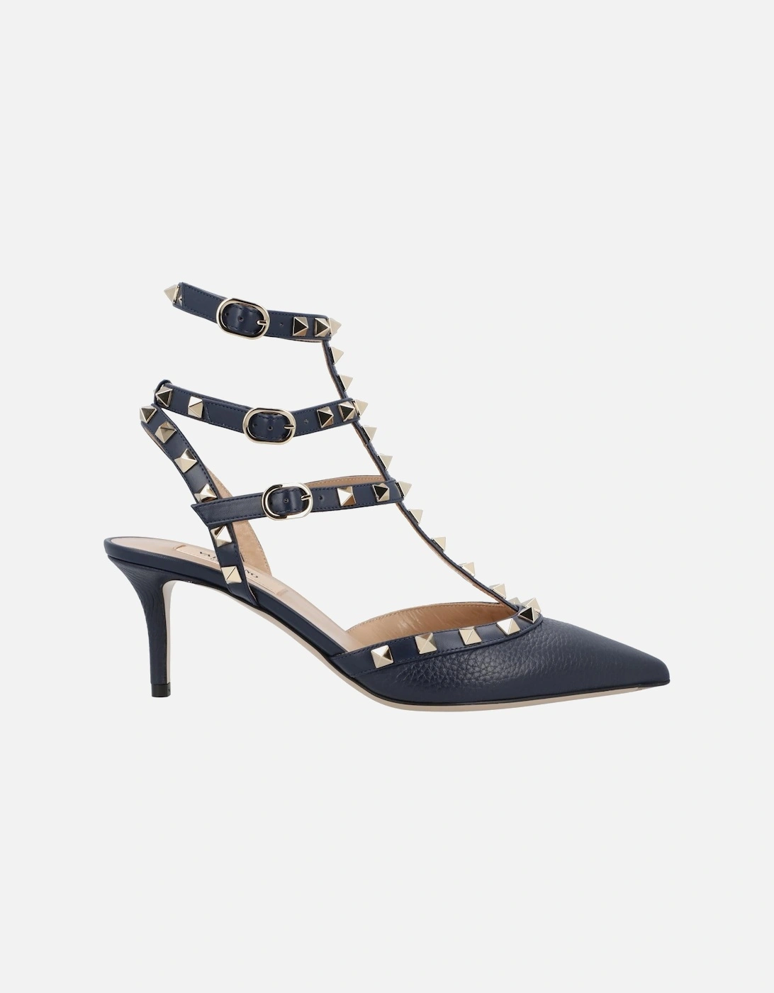Elegant Pointed Toe Heels with Studded Ankle Straps for Formal Occasions