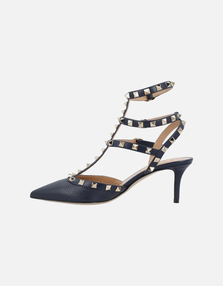 Elegant Pointed Toe Heels with Studded Ankle Straps for Formal Occasions