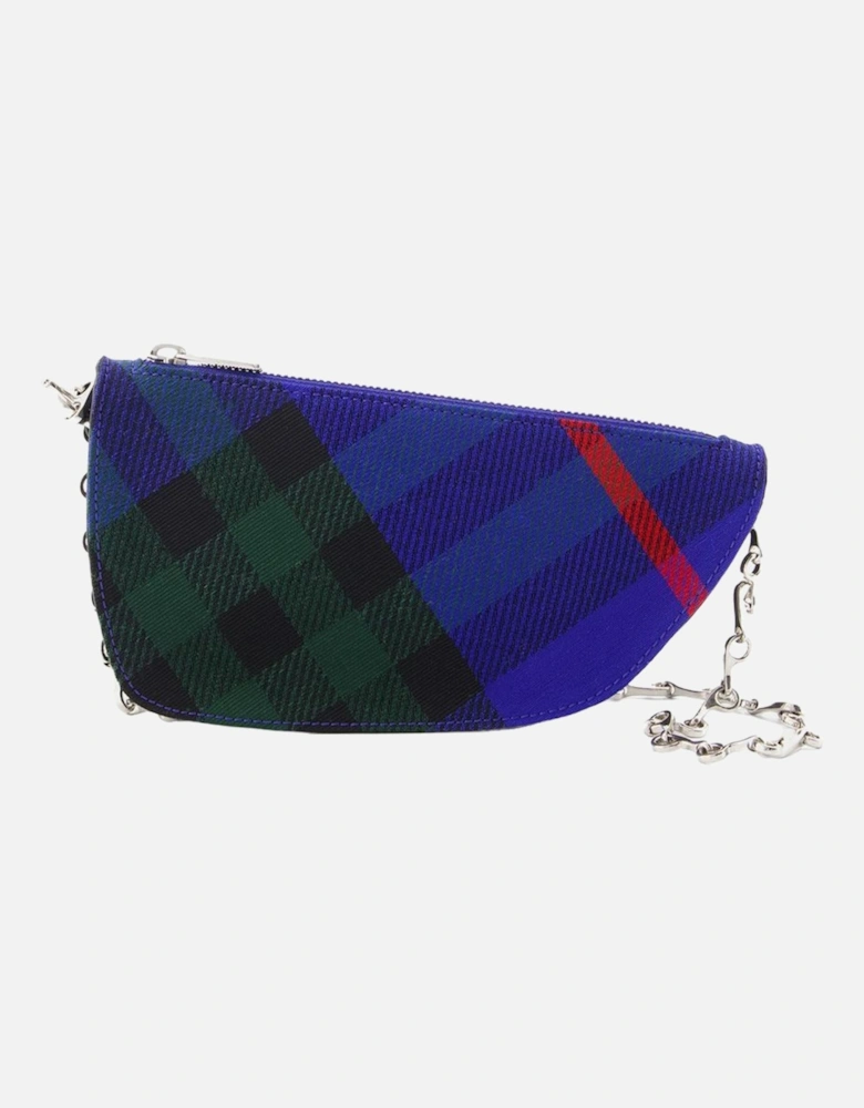 Woven Textile Pouch Bag with Chain Detail