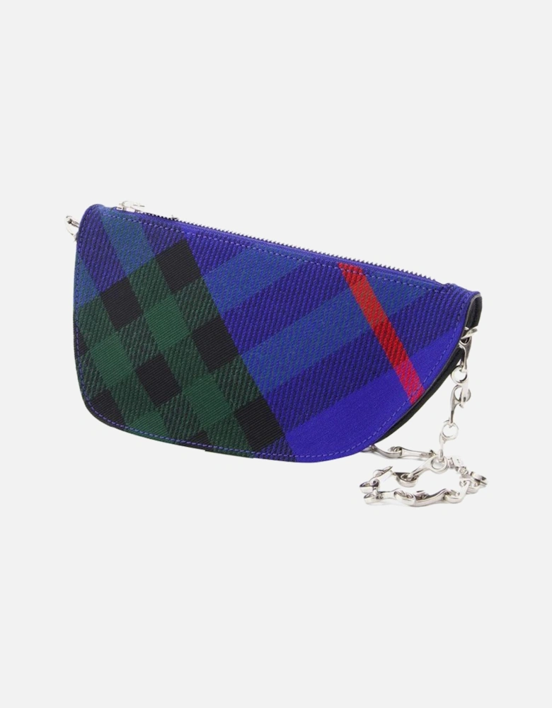 Woven Textile Pouch Bag with Chain Detail