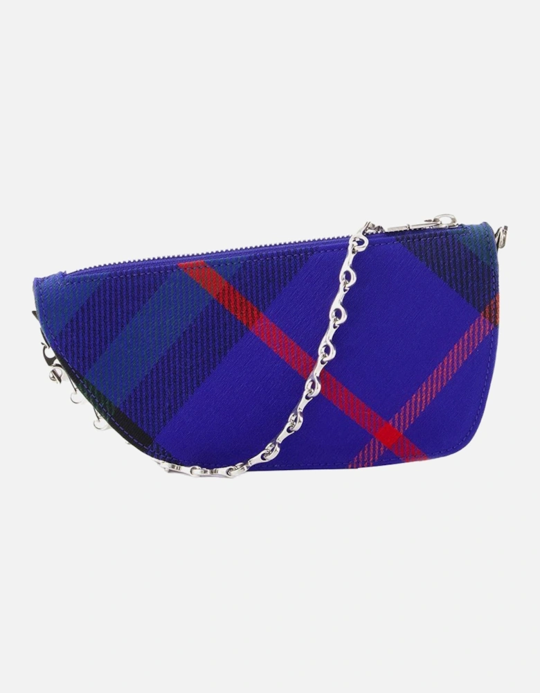 Woven Textile Pouch Bag with Chain Detail