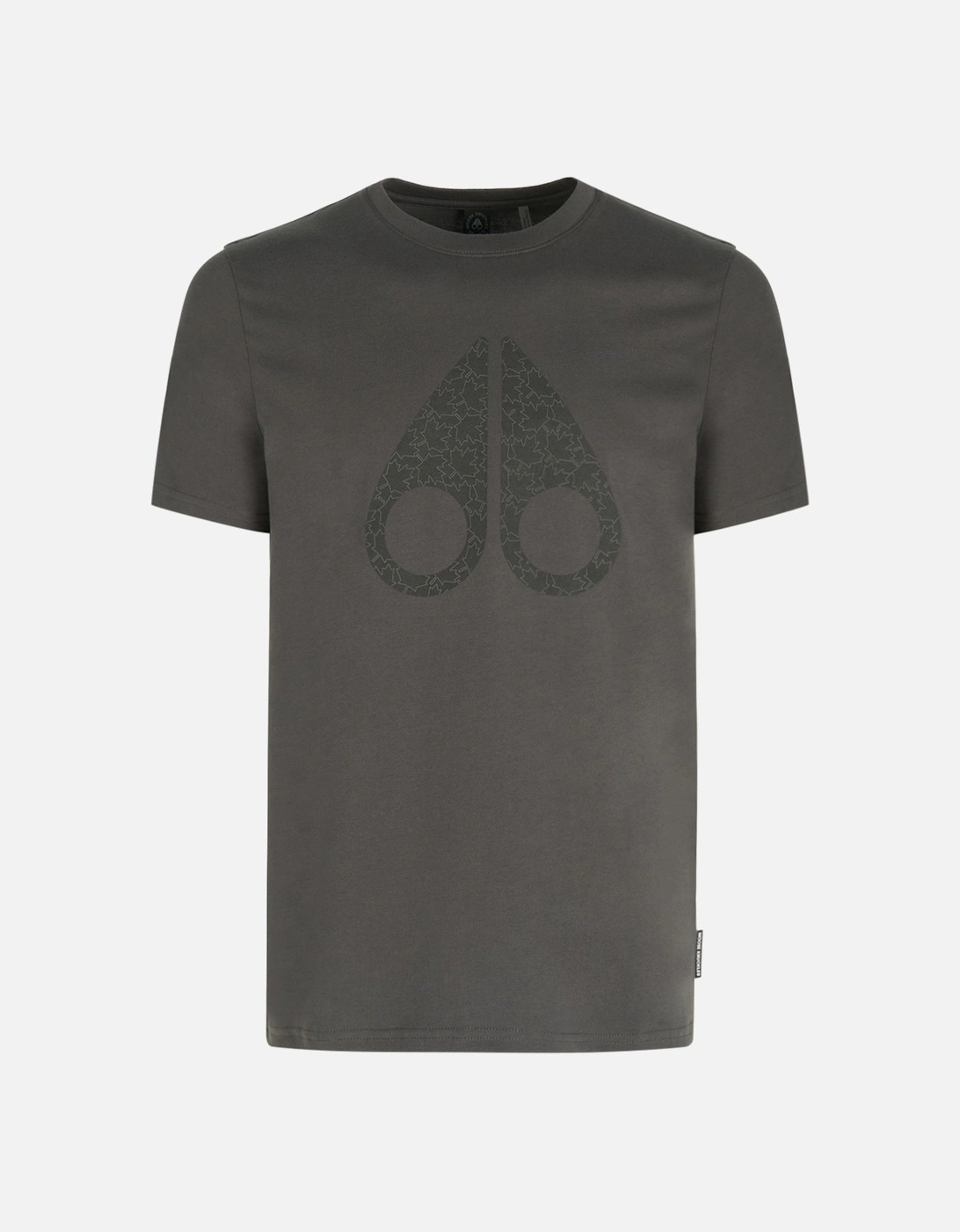 Moose Knuckles Men's Chamblee Leaf T-shirt Cement - Cream/Grey - Size: 40