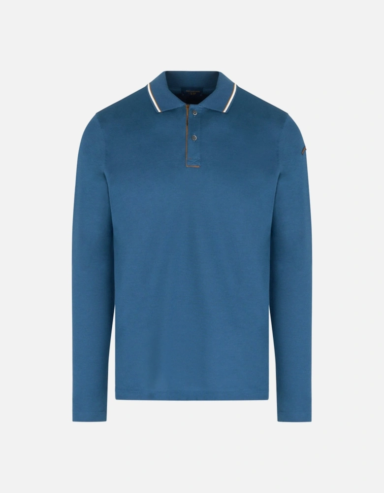 X Soft Piquet Ls Polo Blue