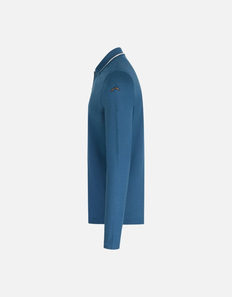 X Soft Piquet Ls Polo Blue