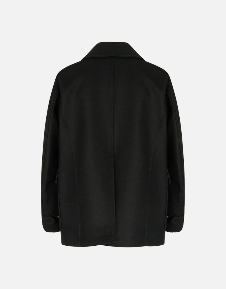 Felted Wool Peacoat Black
