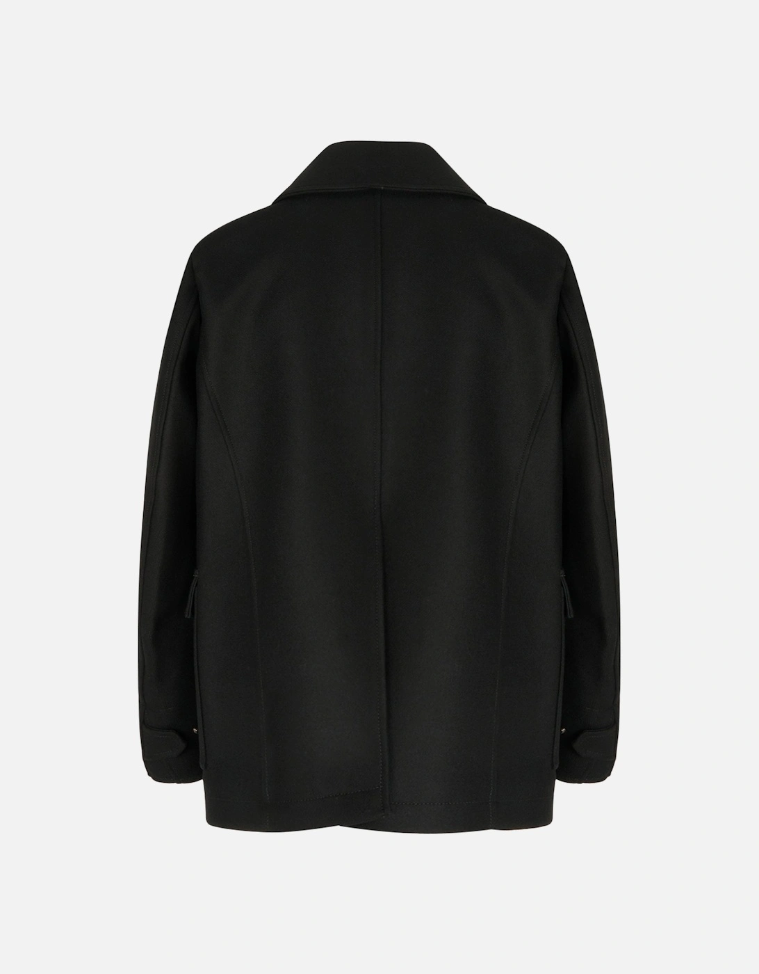 Felted Wool Peacoat Black