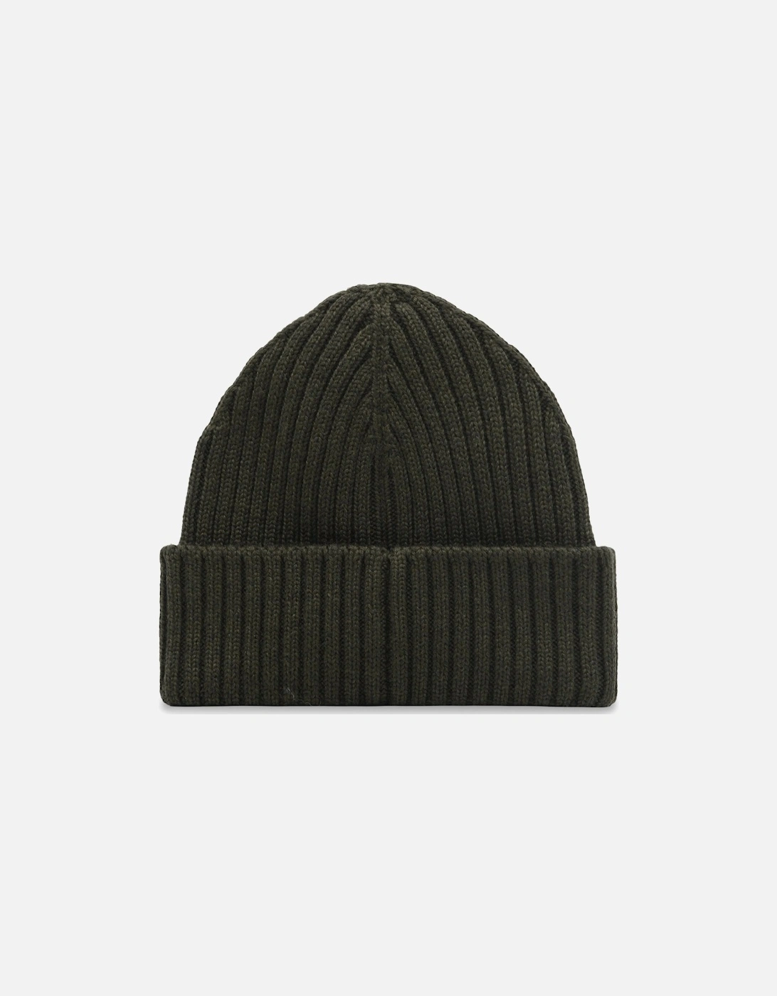 Ribbed Branding Patch Beanie Khaki